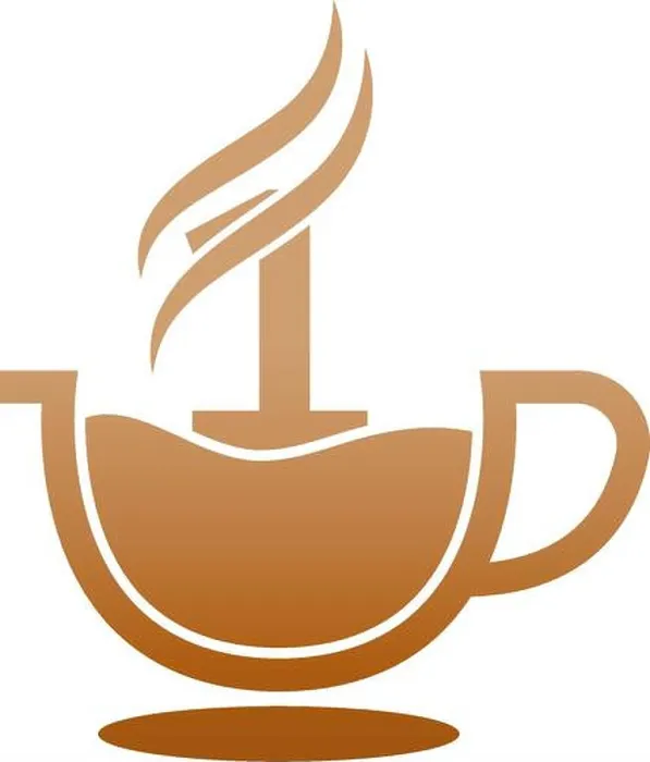 Framed Print : Coffee cup icon design number 1 logo concept