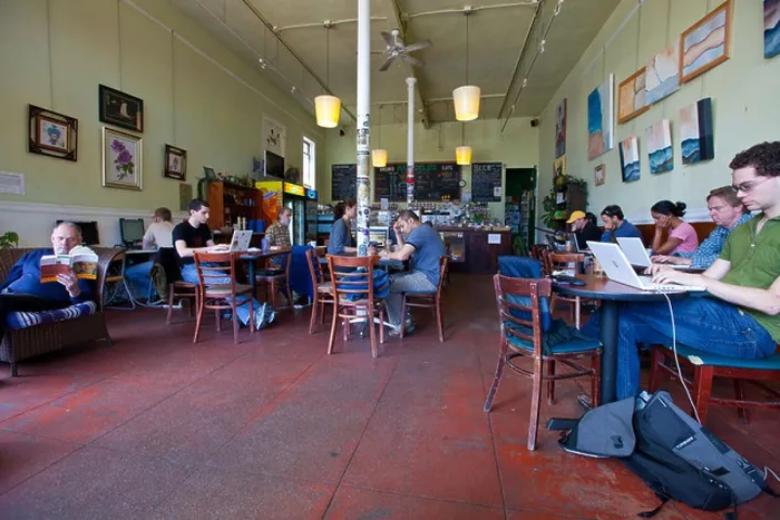 Framed Print : Coffeeshop the Mission in San Francisco, CA Framed Print : Coffeeshop the Mission in San Francisco, CA