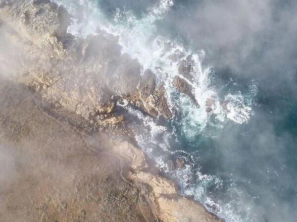 The cold water of the Pacific Ocean washes onto the coast of Sonoma in Northern California. This coastal part of the U.S. is incredibly beautiful
