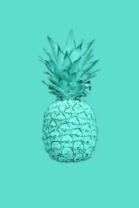 Framed Print : Collage with ananas in vibrant bold gradient holographic colors in a creative concept art style Framed Print : Collage with ananas in vibrant bold gradient holographic colors in a creative concept art style