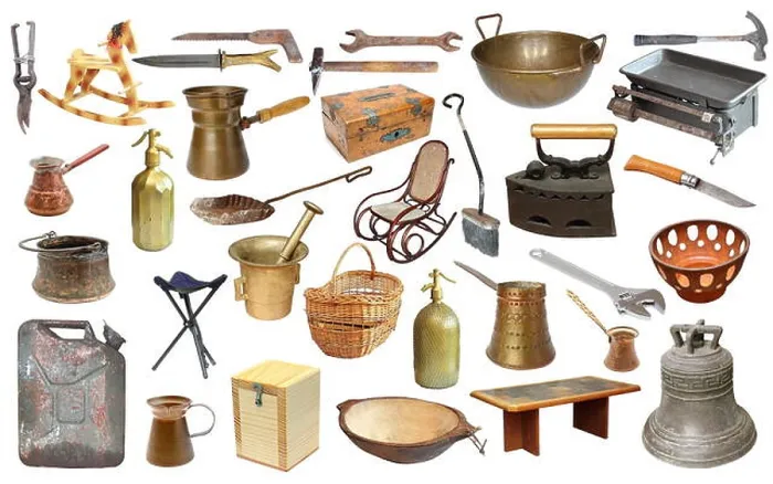 Framed Print : collage with very old objects isolated over white background Framed Print : collage with very old objects isolated over white background