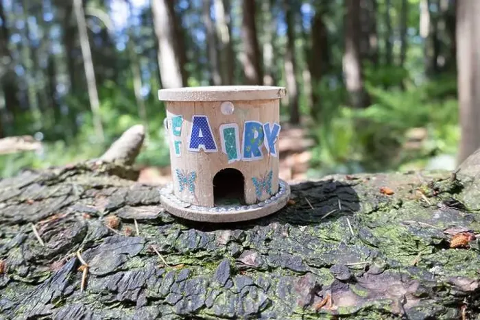 Framed Print : Collection of birdhouses made by children and placed on fallen trees in the forest Framed Print : Collection of birdhouses made by children and placed on fallen trees in the forest