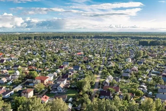 Framed Print : Collective gardens, a settlement in the middle of the forest photographed from a hot air balloon Framed Print : Collective gardens, a settlement in the middle of the forest photographed from a hot air balloon