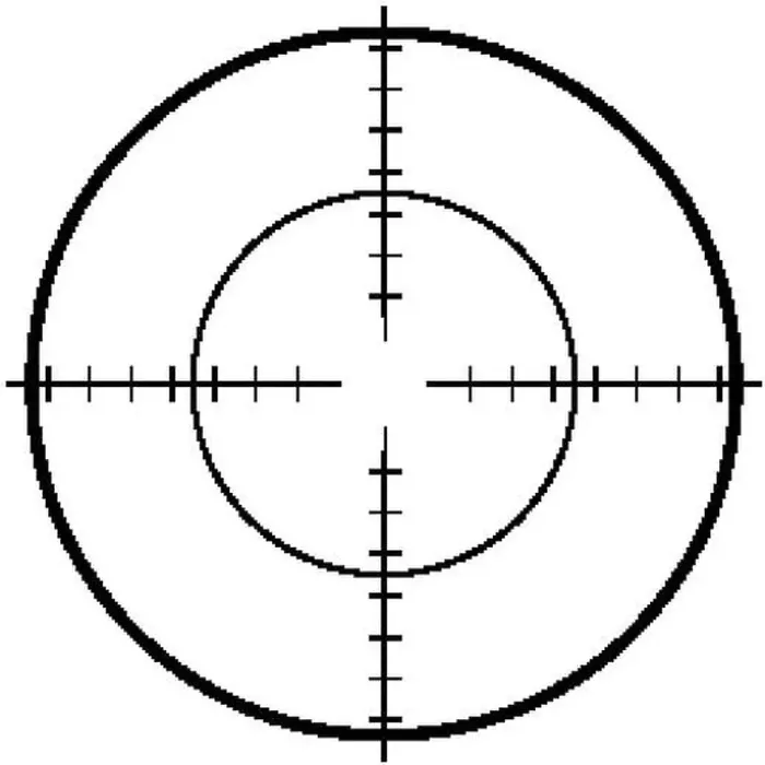 Framed Print : Collimator sight icon. Military sniper rifle target crosshairs