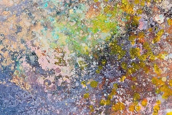 Color texture. Fragment of artwork. Spots of oil paint. Brushstr