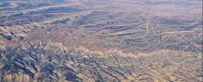 Framed Print : Colorado Rocky Mountains Aerial panoramic views from airplane of abstract Landscapes
