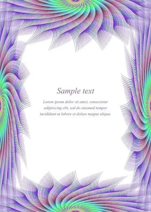 Framed Print : Colored page border design template Framed Print : Colored page border design template