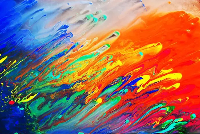 Framed Print : Colorful abstract acrylic painting Framed Print : Colorful abstract acrylic painting