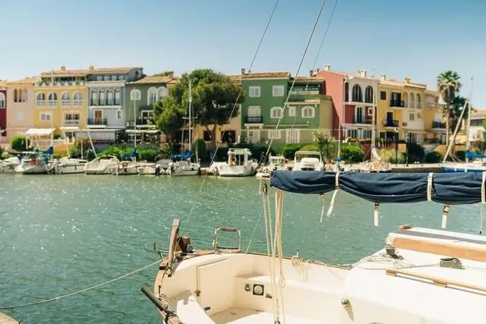 Framed Print : Colorful houses, buildings and yachts in Port Saplaya, Valencia's Little Venice. High quality photo Framed Print : Colorful houses, buildings and yachts in Port Saplaya, Valencia's Little Venice. High quality photo