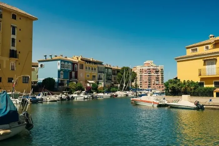 Framed Print : Colorful houses, buildings and yachts in Port Saplaya, Valencia's Little Venice. High quality photo Framed Print : Colorful houses, buildings and yachts in Port Saplaya, Valencia's Little Venice. High quality photo