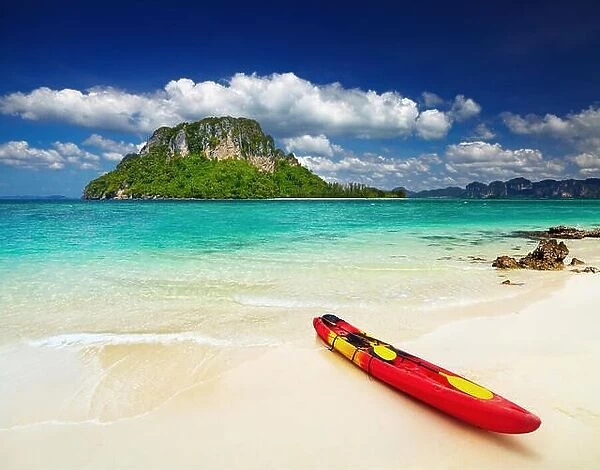 Colorful kayak on the tropical beach, Thailand