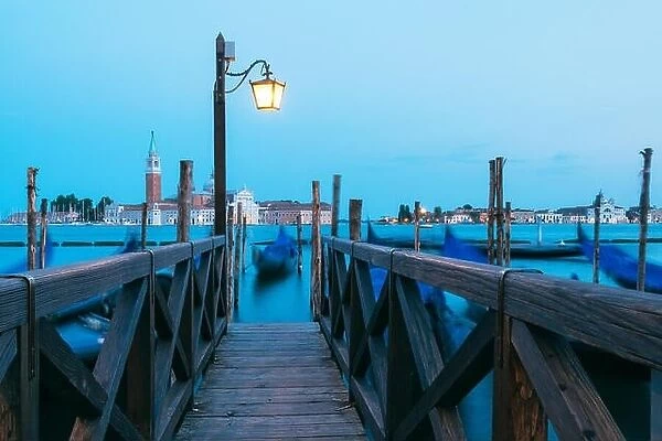 Colorful landscape with wooden pier