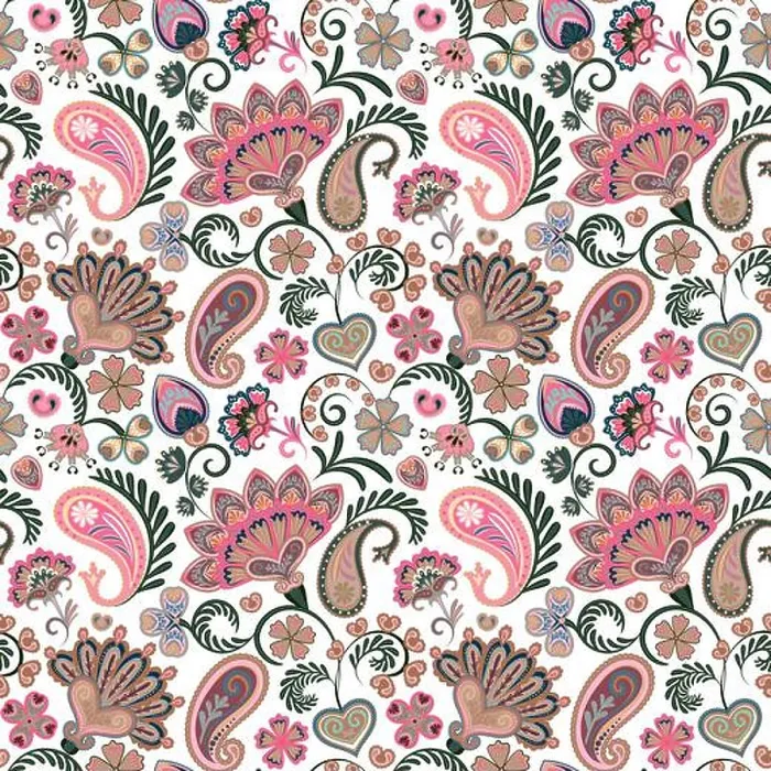 Framed Print : Colorful seamless pattern with fantasy flowers and decorative elements. Paisley. Indian style. Pastel pink, Vector eps8 Framed Print : Colorful seamless pattern with fantasy flowers and decorative elements. Paisley. Indian style. Pastel pink, Vector eps8