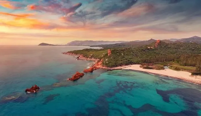 Framed Print : Colorful summer view from flying drone of di Cea beach with Red Rocks Gli Scogli Rossi - Faraglioni Framed Print : Colorful summer view from flying drone of di Cea beach with Red Rocks Gli Scogli Rossi - Faraglioni