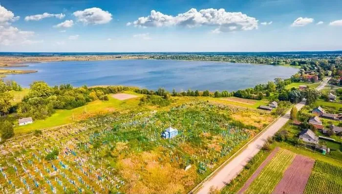 Framed Print : Colorful summer view from flying drone of Krymne village Framed Print : Colorful summer view from flying drone of Krymne village