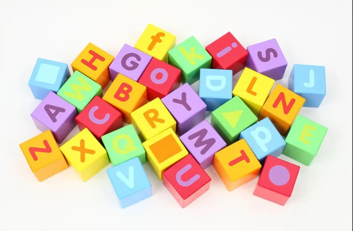 Framed Print : Colorful wooden blocks with letters Framed Print : Colorful wooden blocks with letters