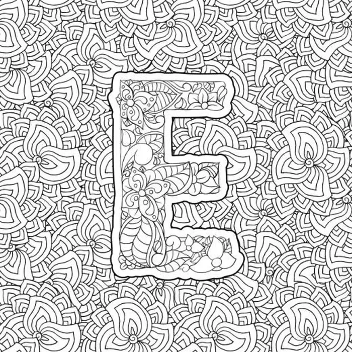 Framed Print : Coloring Book Floral Ornamental Alphabet Framed Print : Coloring Book Floral Ornamental Alphabet