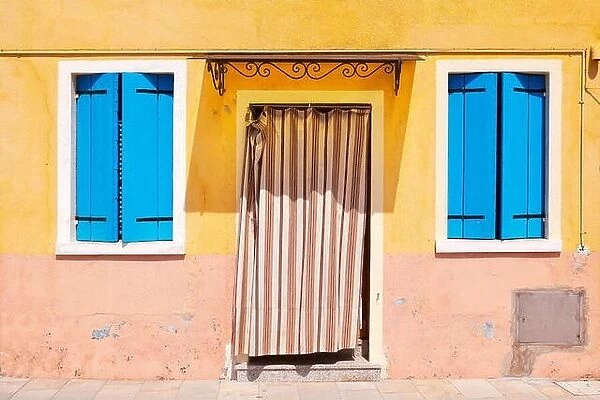 Colourful houses on Burano near Venice, Italy