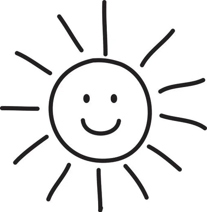 Framed Print : comic sun with sun drawing Framed Print : comic sun with sun drawing