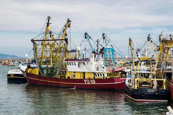 Framed Print : Commercial fishing trawlers in port in the outer harbour. Brixham, Devon, England, UK, Britain Framed Print : Commercial fishing trawlers in port in the outer harbour. Brixham, Devon, England, UK, Britain