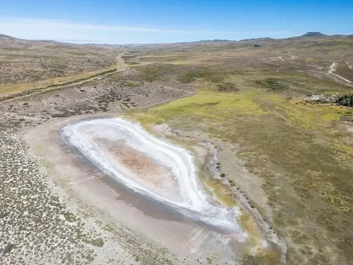 Framed Print : Completely dried out salt lake beside the Ruta40 in Argentina, South America - viewed from above Framed Print : Completely dried out salt lake beside the Ruta40 in Argentina, South America - viewed from above