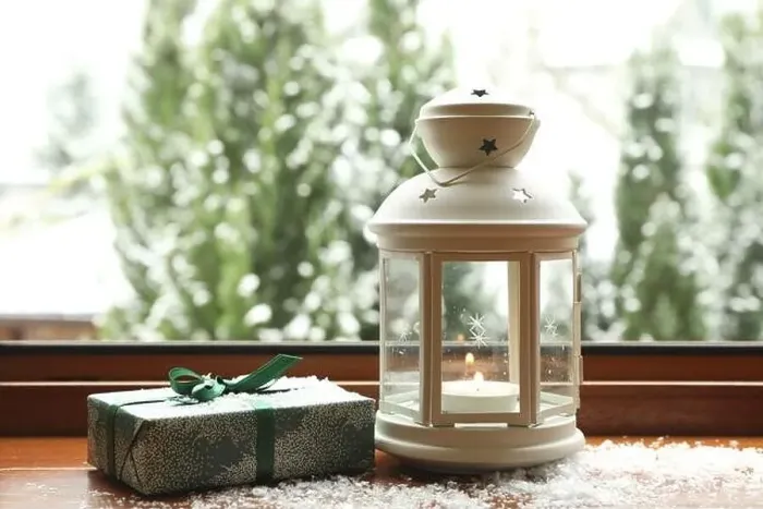 Framed Print : Composition of cozy winter day on wooden windowsill Framed Print : Composition of cozy winter day on wooden windowsill