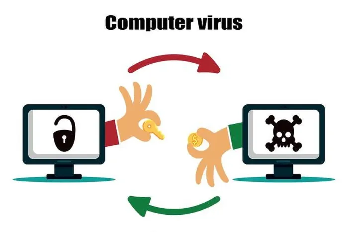 Framed Print : A computer virus attacks a laptop or computer. Vector illustration isolated on white background Framed Print : A computer virus attacks a laptop or computer. Vector illustration isolated on white background