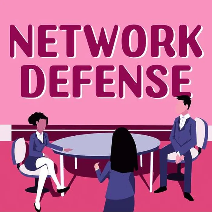 Framed Print : Conceptual caption Network Defense, Word for easures to protect and defend information from disruption Framed Print : Conceptual caption Network Defense, Word for easures to protect and defend information from disruption