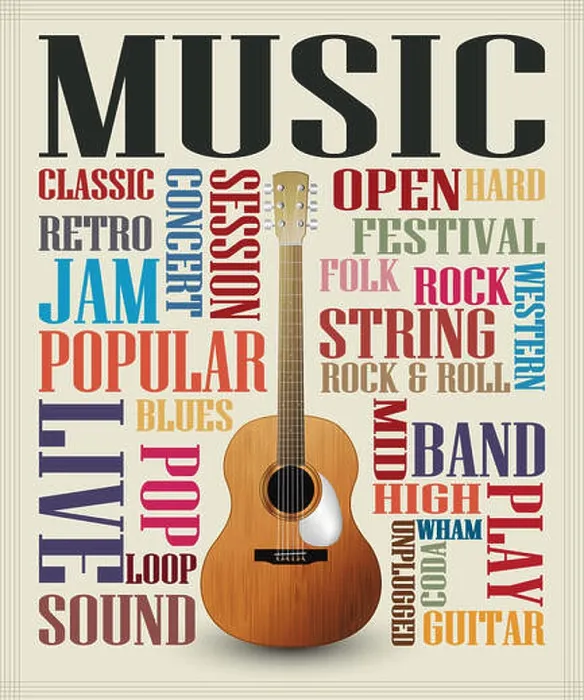 Framed Print : Conceptual guitar poster Framed Print : Conceptual guitar poster