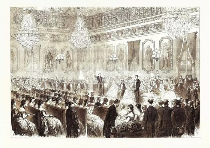 Framed Print : Concert in the Salle Des Marechaux at the Tuileries Paris France 1869 Framed Print : Concert in the Salle Des Marechaux at the Tuileries Paris France 1869