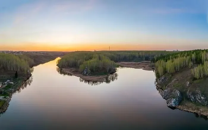 Framed Print : Confluence of the Iset and Kamenka rivers in the city Kamensk-Uralskiy Framed Print : Confluence of the Iset and Kamenka rivers in the city Kamensk-Uralskiy