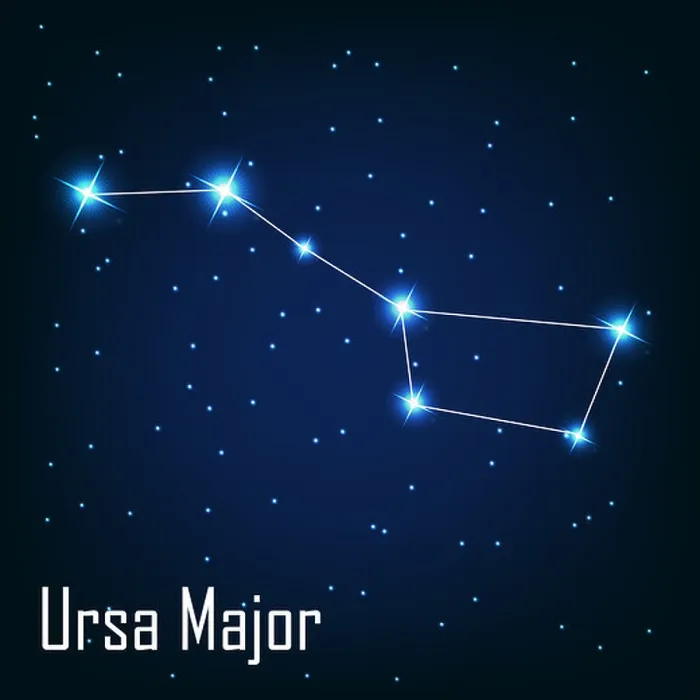 Framed Print : The constellation Ursa Major star in the night sky. Vector il Framed Print : The constellation Ursa Major star in the night sky. Vector il