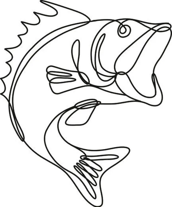 Framed Print : Continuous line drawing illustration of a largemouth bass jumping up done in mono line or doodle style in black Framed Print : Continuous line drawing illustration of a largemouth bass jumping up done in mono line or doodle style in black
