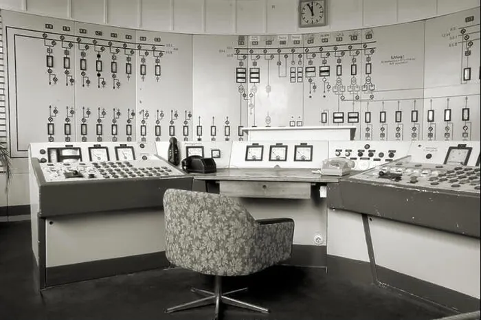 Framed Print : control center in the disused opencast ferropolis in gräfenhainichen Framed Print : control center in the disused opencast ferropolis in gräfenhainichen