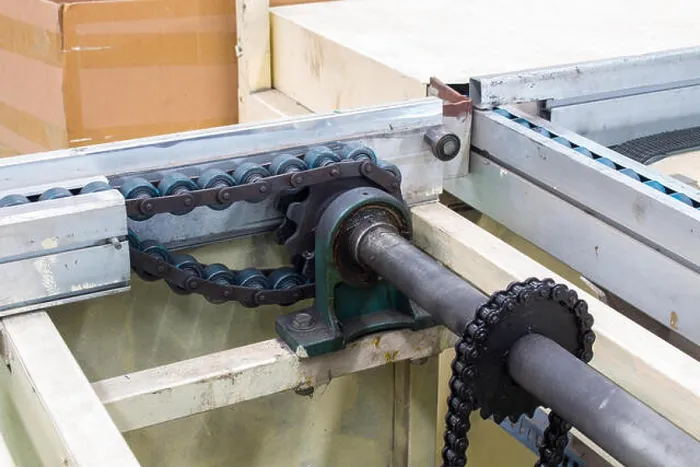 Framed Print : Conveyor chain drive shaft production line of the factory Framed Print : Conveyor chain drive shaft production line of the factory