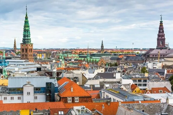 Framed Print : Copenhagen, Denmark old town city skyline in the afternoon Framed Print : Copenhagen, Denmark old town city skyline in the afternoon