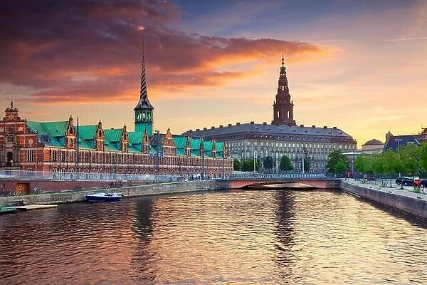 Copenhagen. Image of Copenhagen, Denmark during beautiful sunset