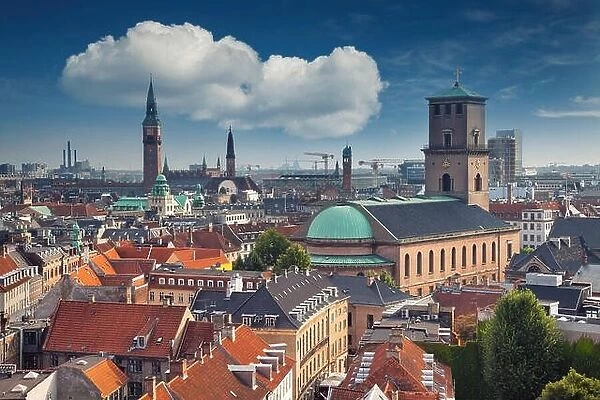 Copenhagen. Image of Copenhagen skyline during sunny day