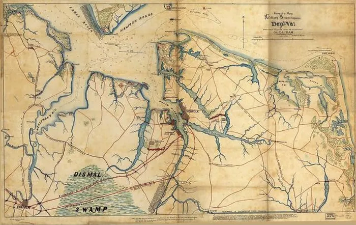 Framed Print : Copy of a map military reconnaissance Dep't Va Framed Print : Copy of a map military reconnaissance Dep't Va