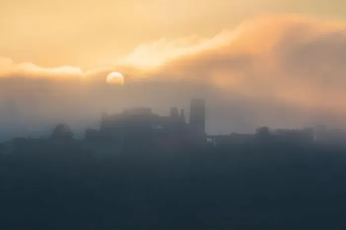 Framed Print : Cornstein Medieval castle in South Moravia region during amazing sunrise Framed Print : Cornstein Medieval castle in South Moravia region during amazing sunrise