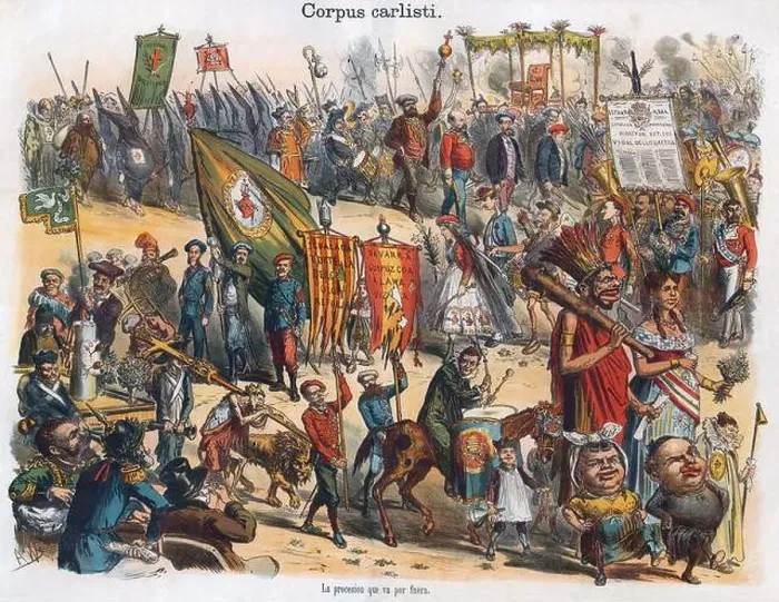 Framed Print : Corpus carlisti. La procesión que va por fuera Framed Print : Corpus carlisti. La procesión que va por fuera