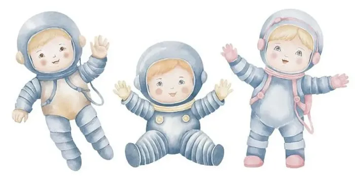 Framed Print : Cosmonaut watercolor illustration Framed Print : Cosmonaut watercolor illustration