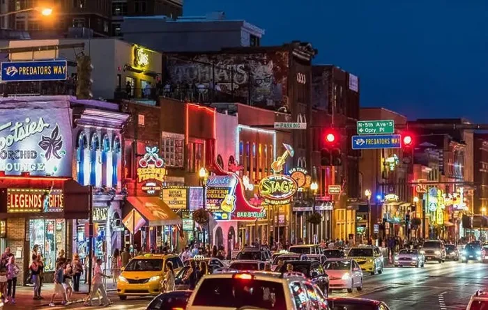 Framed Print : Country Music bars on Broadway, Nashville, Tennessee, USA Framed Print : Country Music bars on Broadway, Nashville, Tennessee, USA