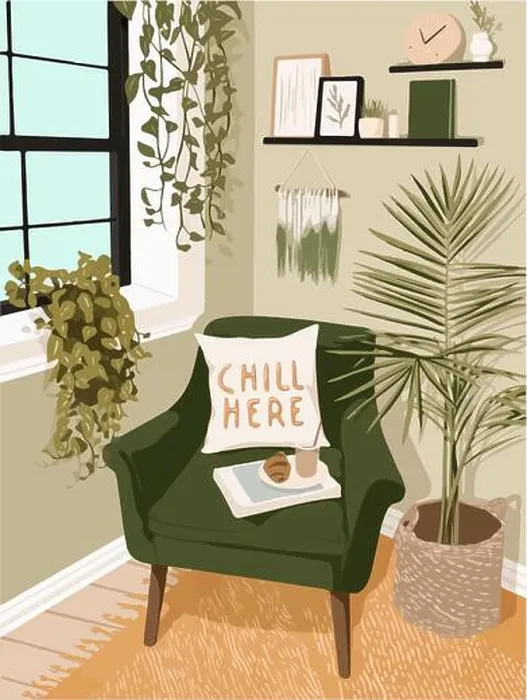 Framed Print : Cozy room corner near the window Framed Print : Cozy room corner near the window