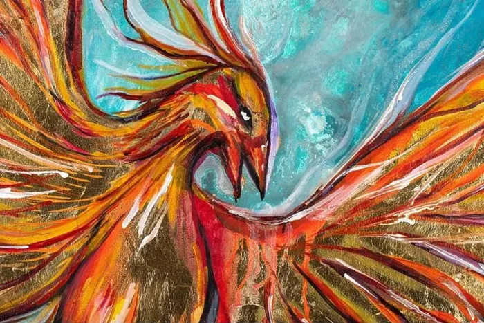 Framed Print : Creative fantasy paint with amazing Fiery gpld Phoenix bird Framed Print : Creative fantasy paint with amazing Fiery gpld Phoenix bird