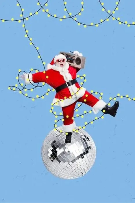 Framed Print : Creative photo 3d collage artwork poster postcard of old man santa claus fave fun chill festive carnival isolated Framed Print : Creative photo 3d collage artwork poster postcard of old man santa claus fave fun chill festive carnival isolated