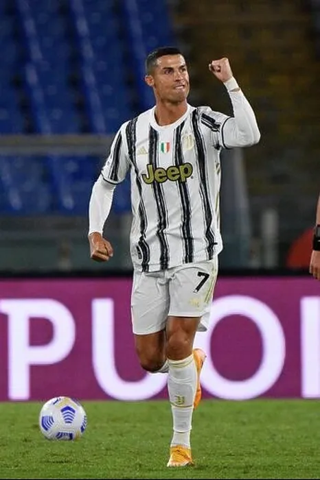 Framed Print : Cristiano Rolando of Juventus seen in action during the Italian Football Championship League A 2020 / 2021 match between AS Roma vs FC Juventus Framed Print : Cristiano Rolando of Juventus seen in action during the Italian Football Championship League A 2020 / 2021 match between AS Roma vs FC Juventus