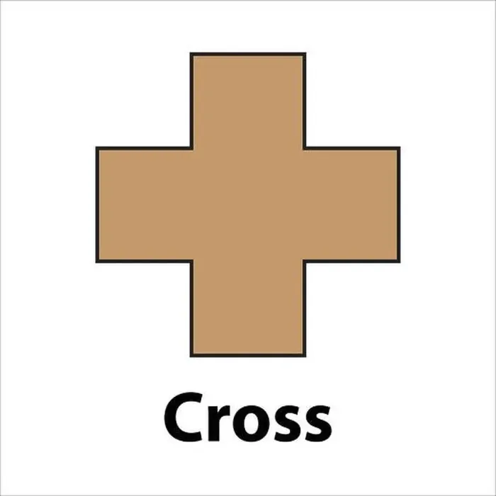 Framed Print : Cross geometric shape blue color vector Framed Print : Cross geometric shape blue color vector