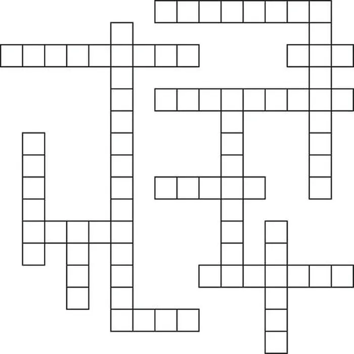 Framed Print : Crossword puzzle template with blank word grid Framed Print : Crossword puzzle template with blank word grid