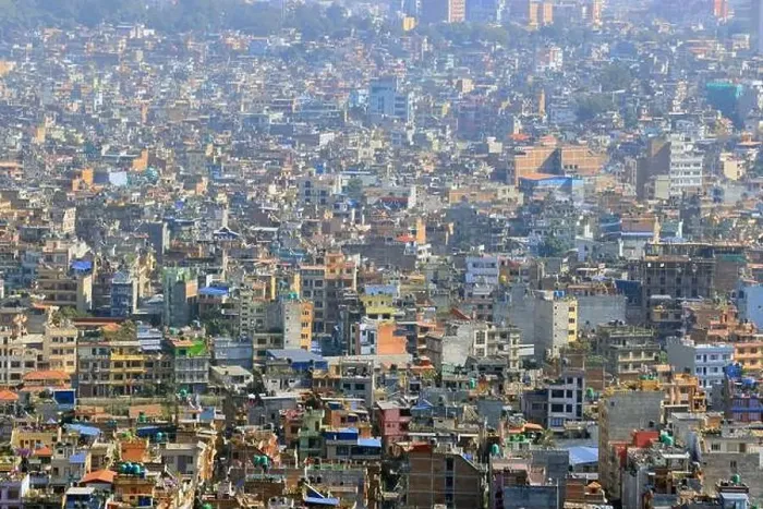 Framed Print : crowded house in kathmandu skyline Framed Print : crowded house in kathmandu skyline